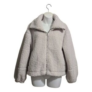 Lululemon Cinchable Fleece Zip-Up In Opal White Sz 6